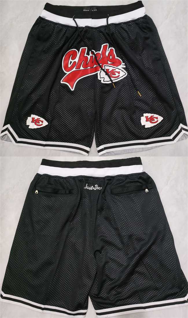 Men%27s Kansas City Chiefs Black Shorts (Run Small)